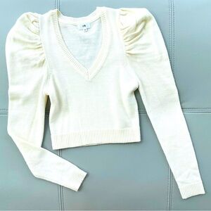 New! LPA
HOLLY Puff | Balloon Sleeve 
Knit Cropped
Statement Sweater 
Size XS